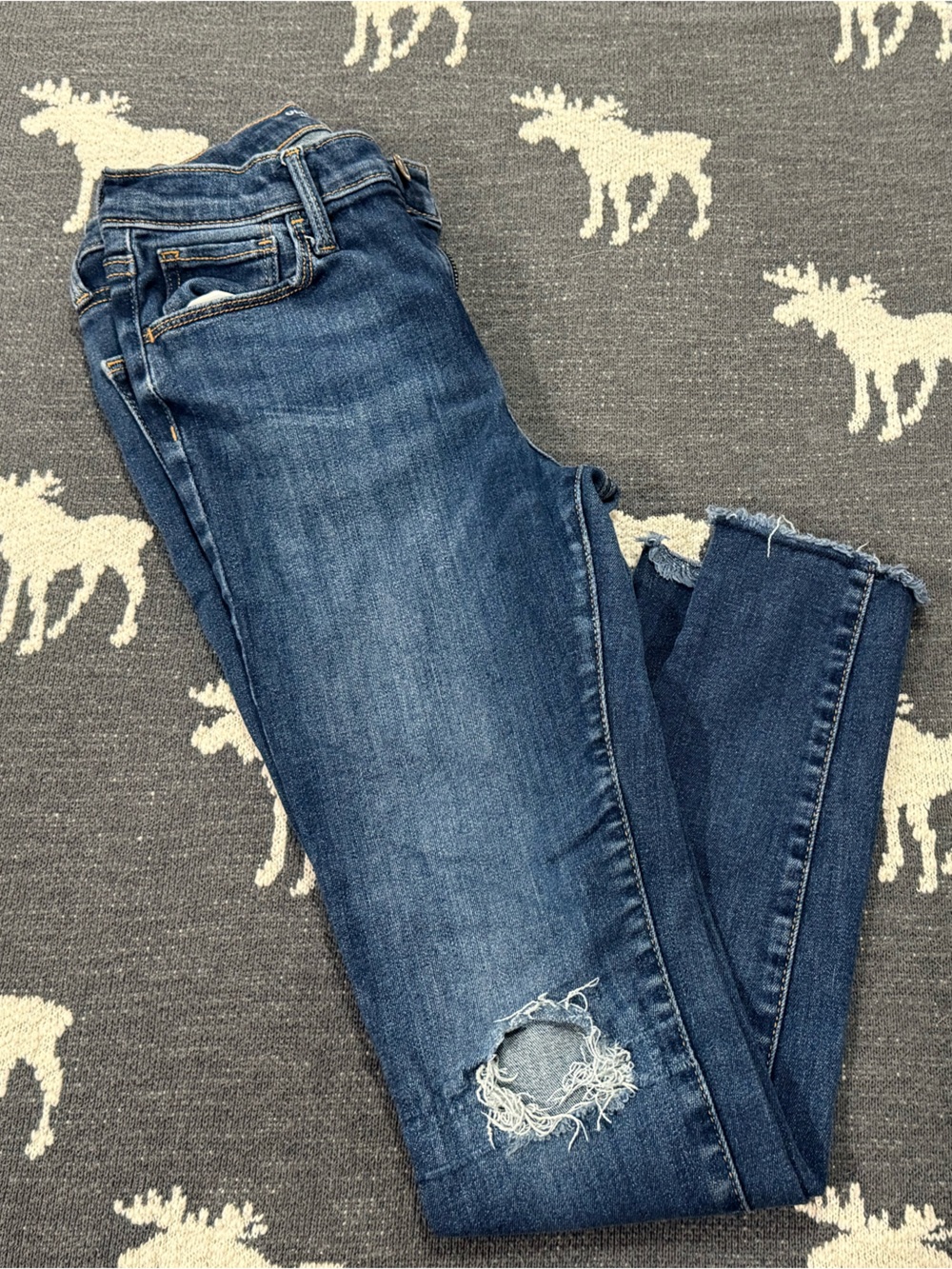 Old Navy Dark Blue High-Rise Rockstar Jeggings